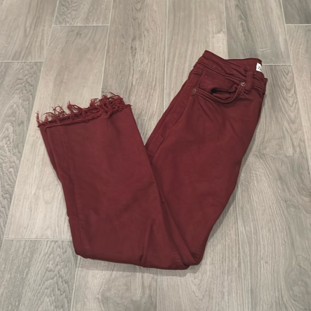Zara Women’s Red Straight Leg Jeans Size 2